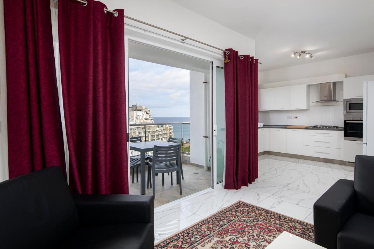 Sea View Apartment 2 Bedrooms 2 Bathrooms, 2 Minutes Away From The Sea San Ġiljan Buitenkant foto